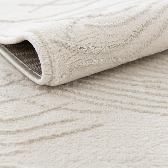 Ivory 2' x 8' Finsbury Runner Area Rug 60% Polypropylene & 40% Polyester Contemporary Carpet for Living Rooms, Dining, Offices for Sale at Rug Engine