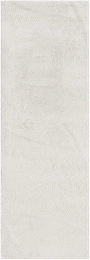 Ivory 2' x 6' 1 Finsbury Runner Area Rug 60% Polypropylene & 40% Polyester Contemporary Carpet for Living Rooms, Dining, Offices for Sale at Rug Engine