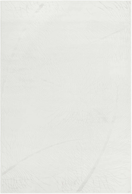 Ivory 6' 1 x 9' Finsbury Rectangle Area Rug 60% Polypropylene & 40% Polyester Contemporary Carpet for Living Rooms, Dining, Offices for Sale at Rug Engine