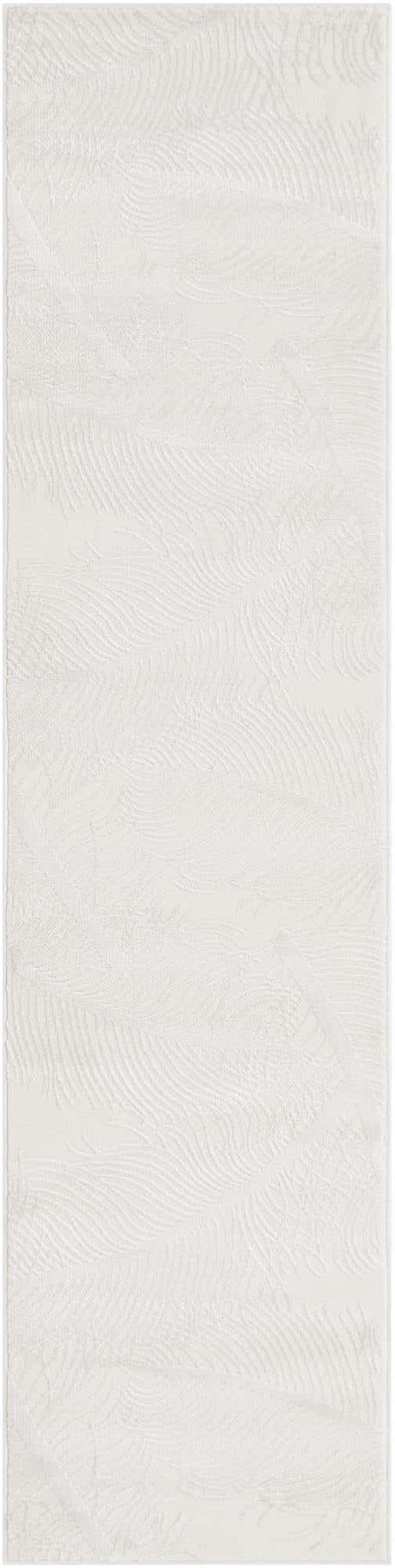 Ivory 2' x 8' Finsbury Runner Area Rug 60% Polypropylene & 40% Polyester Contemporary Carpet for Living Rooms, Dining, Offices for Sale at Rug Engine