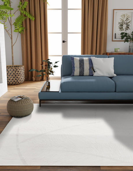 Ivory 7' 10 x 7' 10 Finsbury Square Area Rug 60% Polypropylene & 40% Polyester Contemporary Carpet for Living Rooms, Dining, Offices for Sale at Rug Engine