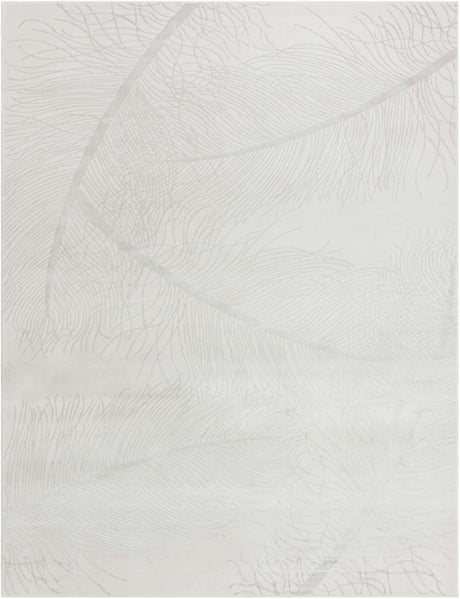 Ivory 9' x 12' Finsbury Rectangle Area Rug 60% Polypropylene & 40% Polyester Contemporary Carpet for Living Rooms, Dining, Offices for Sale at Rug Engine