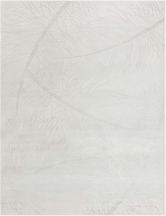 Ivory 9' x 12' Finsbury Rectangle Area Rug 60% Polypropylene & 40% Polyester Contemporary Carpet for Living Rooms, Dining, Offices for Sale at Rug Engine
