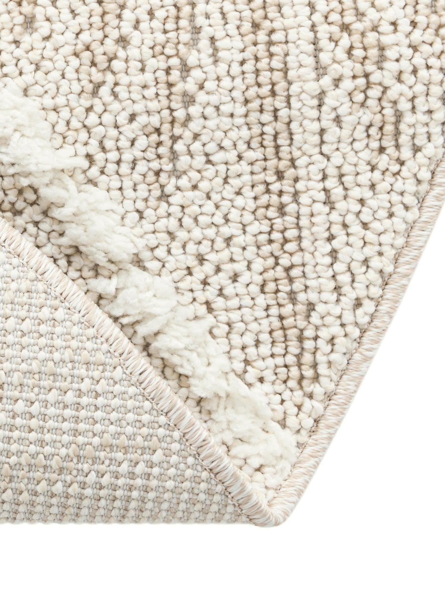 Ivory 3' 3 x 3' 3 Boho Round Area Rug 100% Polyester With Cotton Backing Geometric Modern Boho Bohemian Decor Carpet for Living Rooms Office Dining Kitchen Unique Interior Design for Sale at Rug Engine