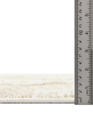 Ivory 2' x 3' 1 Boho Rectangle Area Rug 100% Polyester With Cotton Backing Geometric Modern Boho Bohemian Decor Carpet for Living Rooms Office Dining Kitchen Unique Interior Design for Sale at Rug Engine