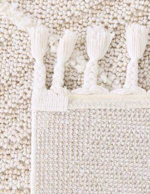 Ivory 9' 6 x 14' 3 Boho Rectangle Area Rug 100% Polyester With Cotton Backing Geometric Modern Boho Bohemian Decor Carpet for Living Rooms Office Dining Kitchen Unique Interior Design for Sale at Rug Engine