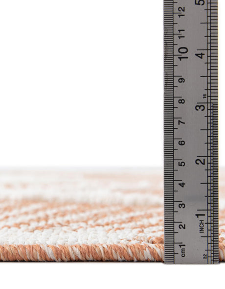 Rust Red 10' x 10' Boho Round Area Rug 100% Polyester With Cotton Backing Geometric Modern Boho Bohemian Decor Carpet for Living Rooms Office Dining Kitchen Unique Interior Design for Sale at Rug Engine