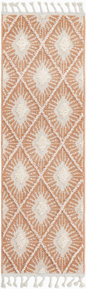 Rust Red 2' x 6' 1 Boho Runner Area Rug 100% Polyester With Cotton Backing Geometric Modern Boho Bohemian Decor Carpet for Living Rooms Office Dining Kitchen Unique Interior Design for Sale at Rug Engine