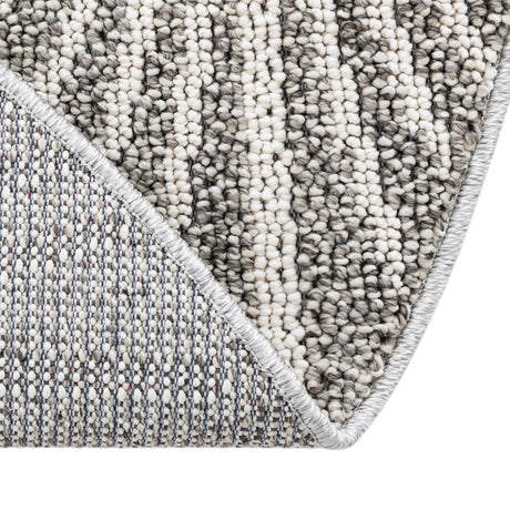 Gray Ivory 5' 3 x 5' 3 Boho Round Area Rug 100% Polyester With Cotton Backing Geometric Modern Boho Bohemian Decor Carpet for Living Rooms Office Dining Kitchen Unique Interior Design for Sale at Rug Engine