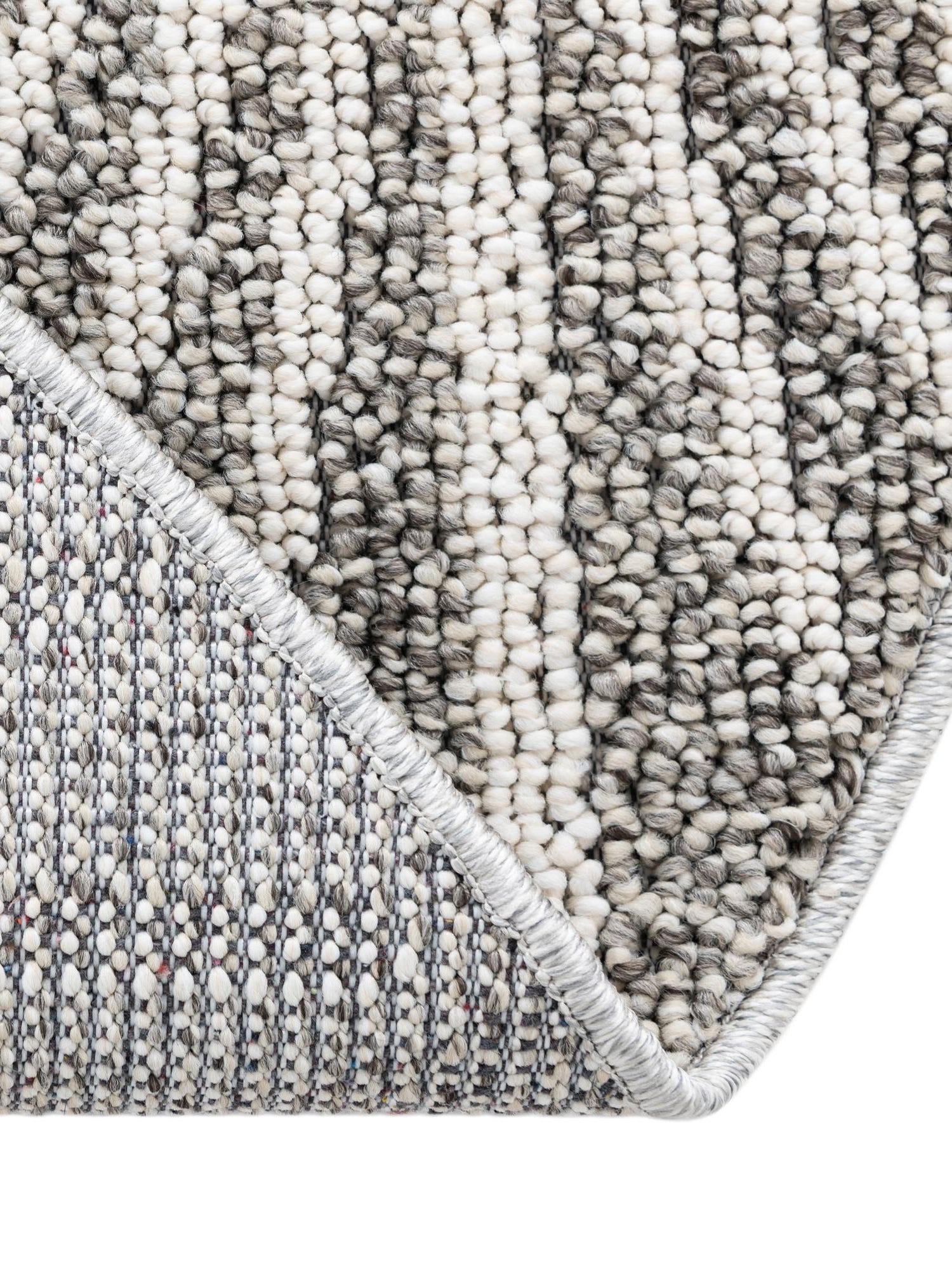 Gray Ivory 7' 10 x 7' 10 Boho Round Area Rug 100% Polyester With Cotton Backing Geometric Modern Boho Bohemian Decor Carpet for Living Rooms Office Dining Kitchen Unique Interior Design for Sale at Rug Engine