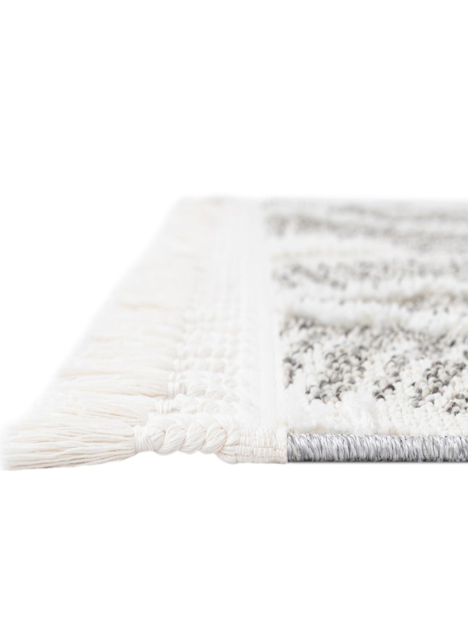 Gray Ivory 2' x 3' 1 Boho Rectangle Area Rug 100% Polyester With Cotton Backing Geometric Modern Boho Bohemian Decor Carpet for Living Rooms Office Dining Kitchen Unique Interior Design for Sale at Rug Engine