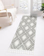 Gray Ivory 2' 7 x 12' Boho Runner Area Rug 100% Polyester With Cotton Backing Geometric Modern Boho Bohemian Decor Carpet for Living Rooms Office Dining Kitchen Unique Interior Design for Sale at Rug Engine
