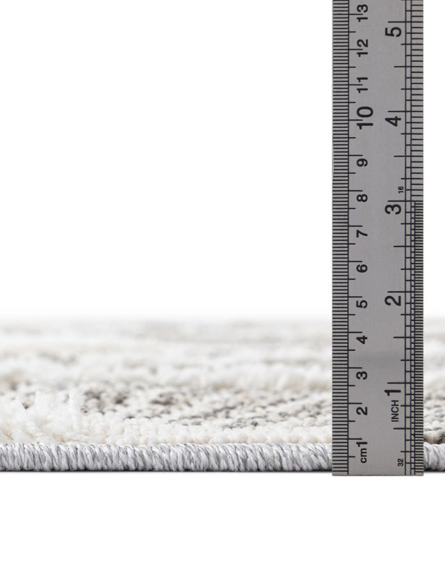 Gray Ivory 2' x 4' 1 Boho Runner Area Rug 100% Polyester With Cotton Backing Geometric Modern Boho Bohemian Decor Carpet for Living Rooms Office Dining Kitchen Unique Interior Design for Sale at Rug Engine