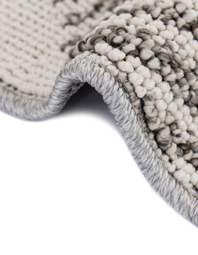 Gray Ivory 2' x 6' 1 Boho Runner Area Rug 100% Polyester With Cotton Backing Geometric Modern Boho Bohemian Decor Carpet for Living Rooms Office Dining Kitchen Unique Interior Design for Sale at Rug Engine
