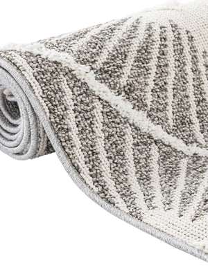 Gray Ivory 2' x 4' 1 Boho Runner Area Rug 100% Polyester With Cotton Backing Geometric Modern Boho Bohemian Decor Carpet for Living Rooms Office Dining Kitchen Unique Interior Design for Sale at Rug Engine