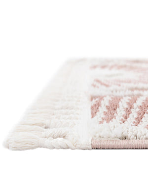 Pink 7' 10 x 7' 10 Boho Square Area Rug 100% Polyester With Cotton Backing Geometric Modern Boho Bohemian Decor Carpet for Living Rooms Office Dining Kitchen Unique Interior Design for Sale at Rug Engine