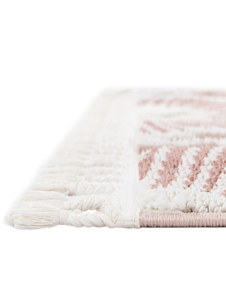 Pink 7' 10 x 7' 10 Boho Square Area Rug 100% Polyester With Cotton Backing Geometric Modern Boho Bohemian Decor Carpet for Living Rooms Office Dining Kitchen Unique Interior Design for Sale at Rug Engine