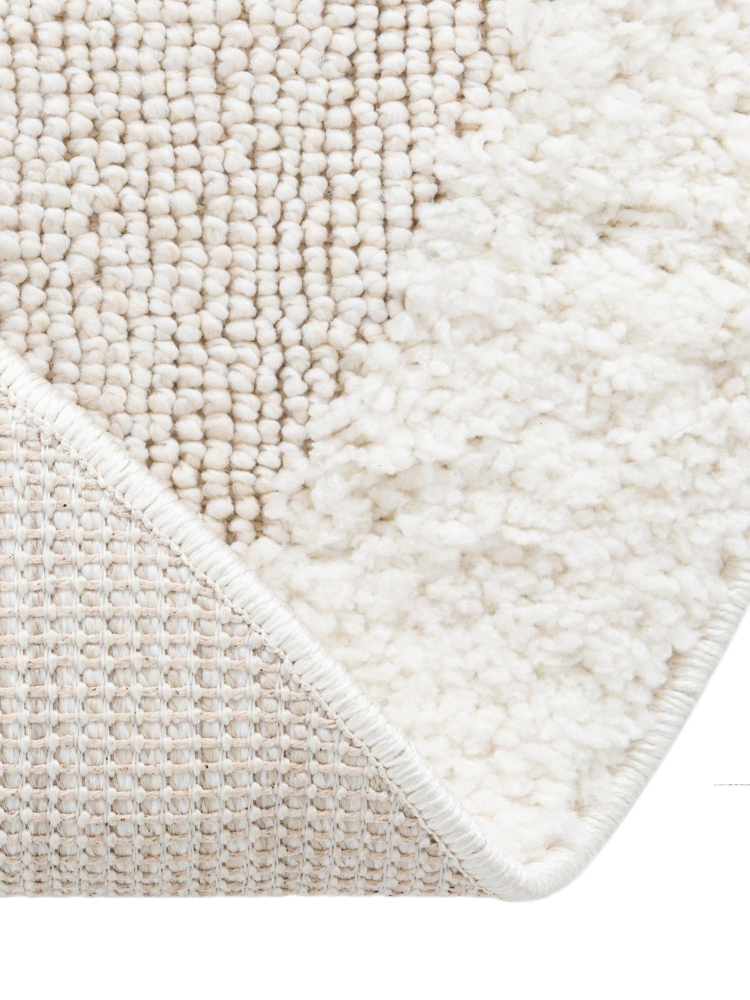 Ivory 6' 1 x 6' 1 Boho Round Area Rug 100% Polyester With Cotton Backing Geometric Modern Boho Bohemian Decor Carpet for Living Rooms Office Dining Kitchen Unique Interior Design for Sale at Rug Engine