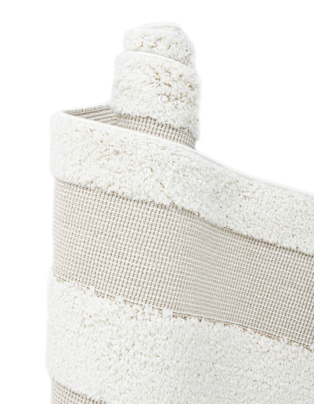 Ivory 6' 1 x 9' Boho Rectangle Area Rug 100% Polyester With Cotton Backing Geometric Modern Boho Bohemian Decor Carpet for Living Rooms Office Dining Kitchen Unique Interior Design for Sale at Rug Engine
