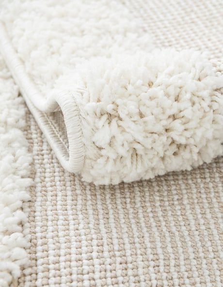 Ivory 2' 7 x 10' Boho Runner Area Rug 100% Polyester With Cotton Backing Geometric Modern Boho Bohemian Decor Carpet for Living Rooms Office Dining Kitchen Unique Interior Design for Sale at Rug Engine