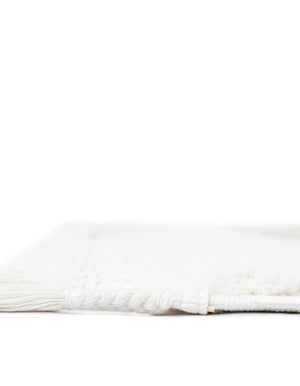 Ivory 2' x 4' 1 Boho Runner Area Rug 100% Polyester With Cotton Backing Geometric Modern Boho Bohemian Decor Carpet for Living Rooms Office Dining Kitchen Unique Interior Design for Sale at Rug Engine