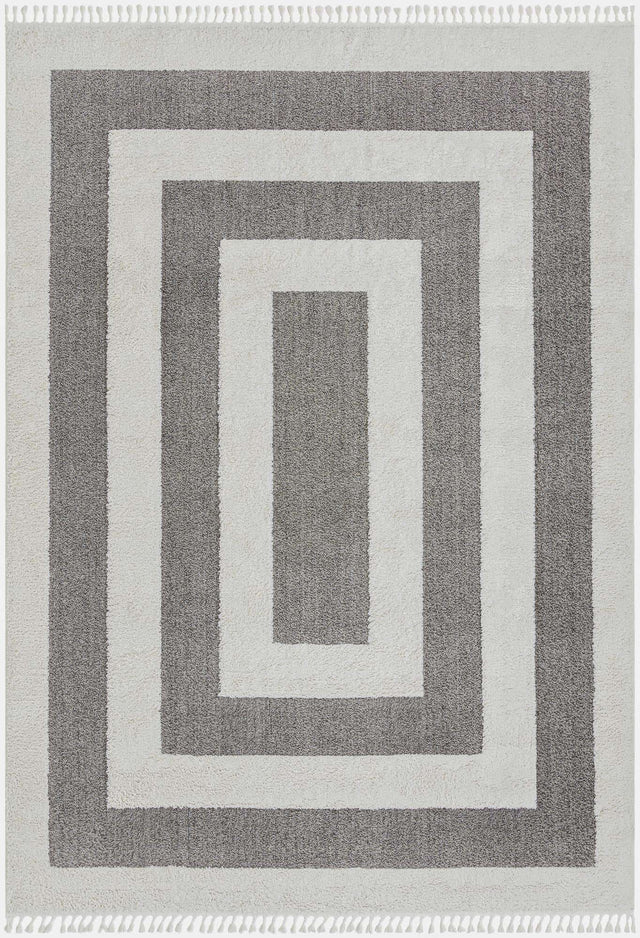 Gray 9' 6 x 14' 3 Boho Rectangle Area Rug 100% Polyester With Cotton Backing Geometric Modern Boho Bohemian Decor Carpet for Living Rooms Office Dining Kitchen Unique Interior Design for Sale at Rug Engine