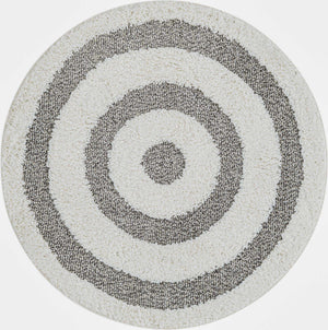 Gray 3' 3 x 3' 3 Boho Round Area Rug 100% Polyester With Cotton Backing Geometric Modern Boho Bohemian Decor Carpet for Living Rooms Office Dining Kitchen Unique Interior Design for Sale at Rug Engine