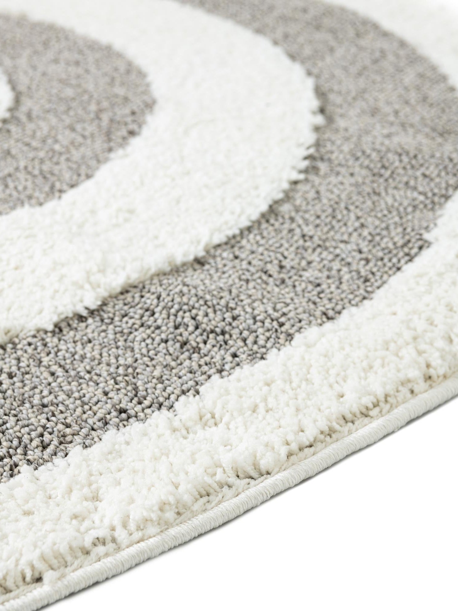 Gray 7' 10 x 7' 10 Boho Round Area Rug 100% Polyester With Cotton Backing Geometric Modern Boho Bohemian Decor Carpet for Living Rooms Office Dining Kitchen Unique Interior Design for Sale at Rug Engine