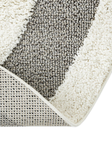 Gray 3' 3 x 3' 3 Boho Round Area Rug 100% Polyester With Cotton Backing Geometric Modern Boho Bohemian Decor Carpet for Living Rooms Office Dining Kitchen Unique Interior Design for Sale at Rug Engine