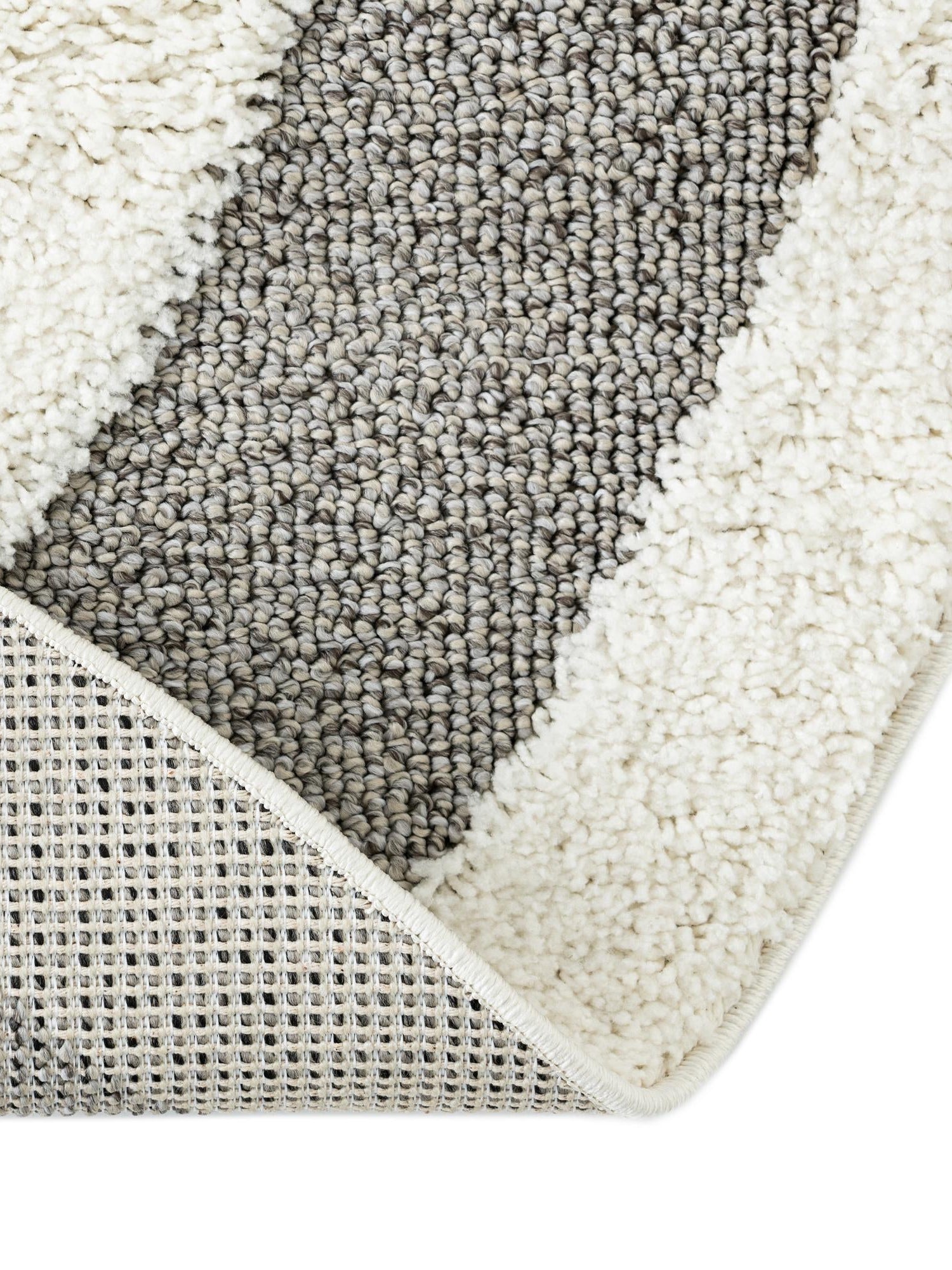 Gray 7' 10 x 7' 10 Boho Round Area Rug 100% Polyester With Cotton Backing Geometric Modern Boho Bohemian Decor Carpet for Living Rooms Office Dining Kitchen Unique Interior Design for Sale at Rug Engine