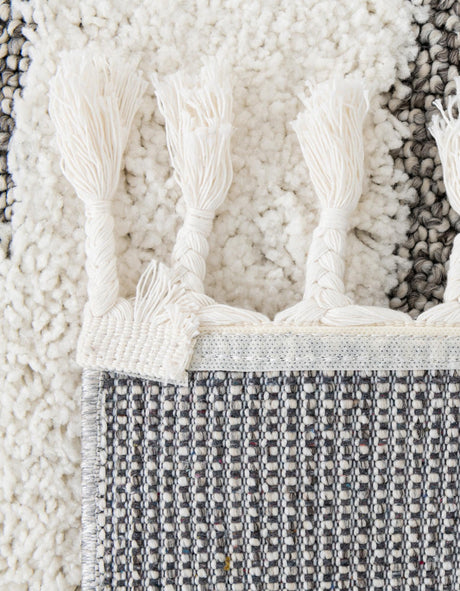 Gray 2' x 3' 1 Boho Rectangle Area Rug 100% Polyester With Cotton Backing Geometric Modern Boho Bohemian Decor Carpet for Living Rooms Office Dining Kitchen Unique Interior Design for Sale at Rug Engine