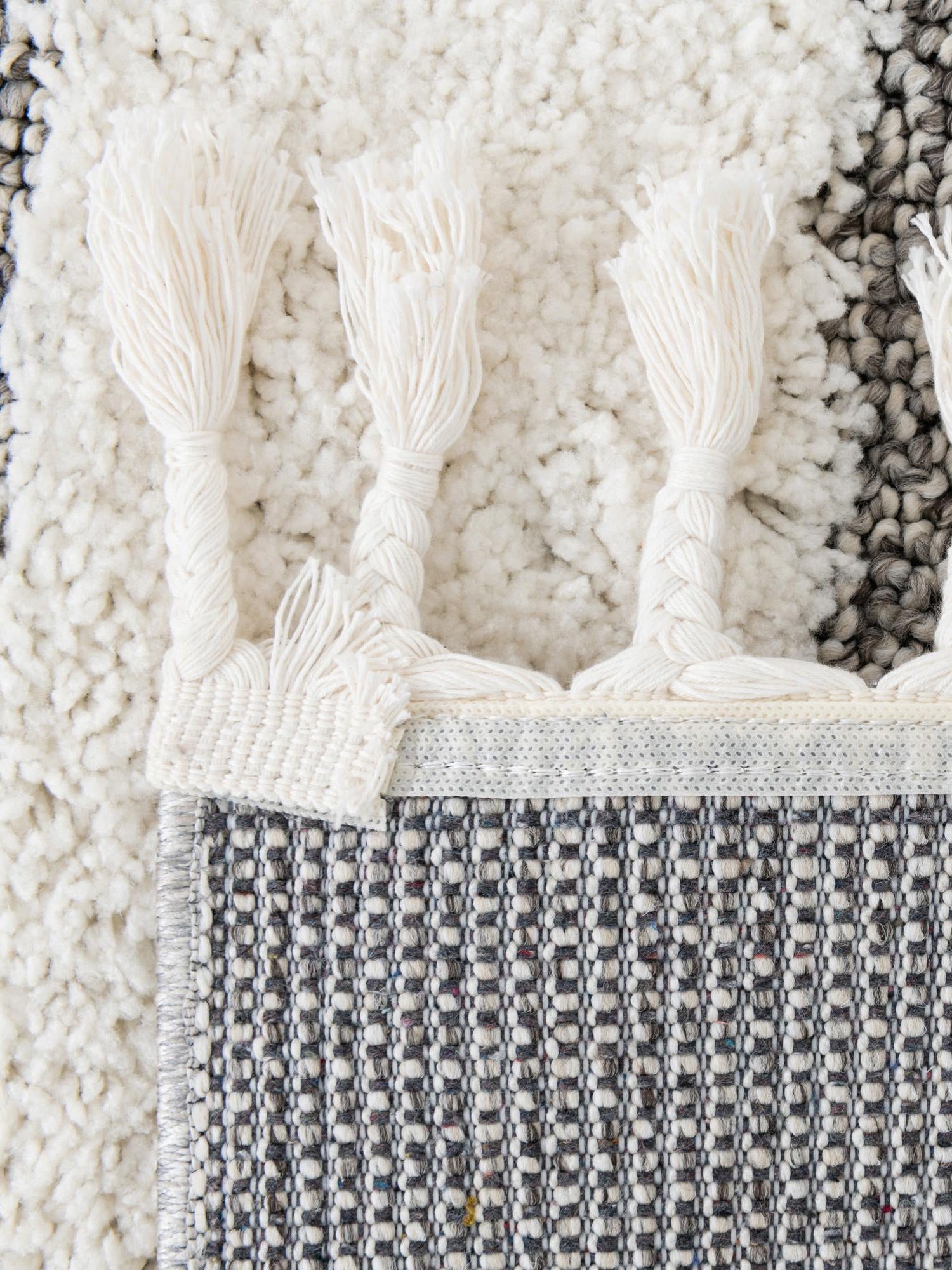 Gray 9' 6 x 14' 3 Boho Rectangle Area Rug 100% Polyester With Cotton Backing Geometric Modern Boho Bohemian Decor Carpet for Living Rooms Office Dining Kitchen Unique Interior Design for Sale at Rug Engine