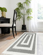 Gray 2' x 4' 1 Boho Runner Area Rug 100% Polyester With Cotton Backing Geometric Modern Boho Bohemian Decor Carpet for Living Rooms Office Dining Kitchen Unique Interior Design for Sale at Rug Engine