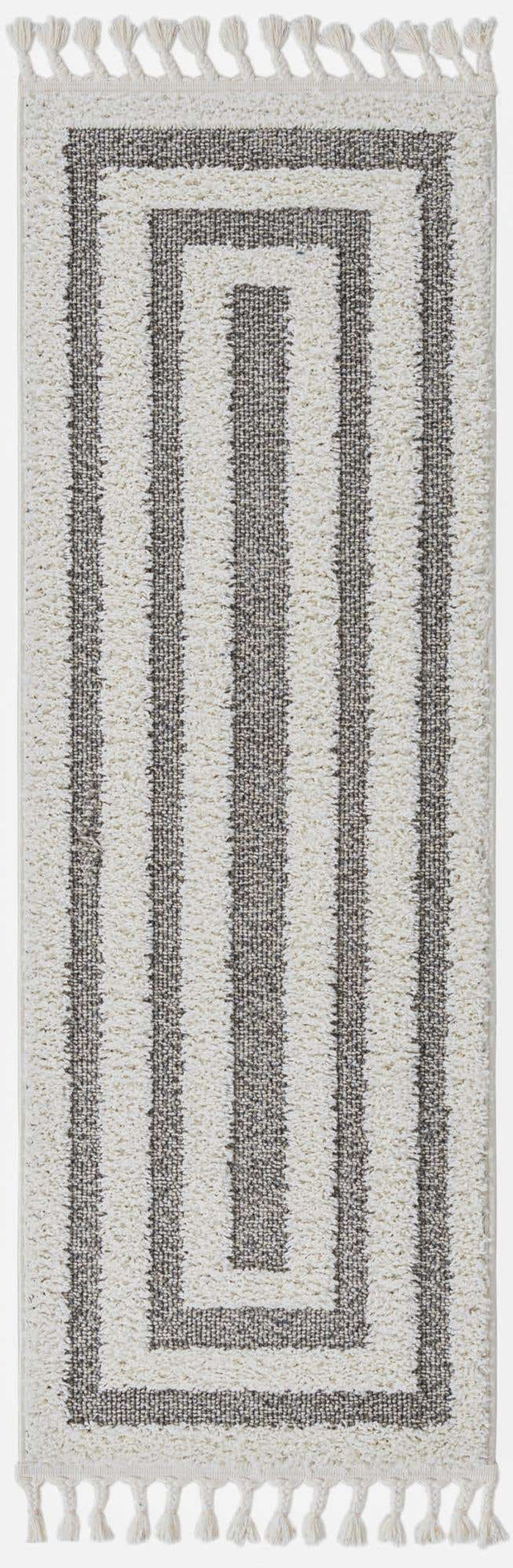 Gray 2' x 6' 1 Boho Runner Area Rug 100% Polyester With Cotton Backing Geometric Modern Boho Bohemian Decor Carpet for Living Rooms Office Dining Kitchen Unique Interior Design for Sale at Rug Engine