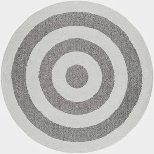 Gray 7' 10 x 7' 10 Boho Round Area Rug 100% Polyester With Cotton Backing Geometric Modern Boho Bohemian Decor Carpet for Living Rooms Office Dining Kitchen Unique Interior Design for Sale at Rug Engine