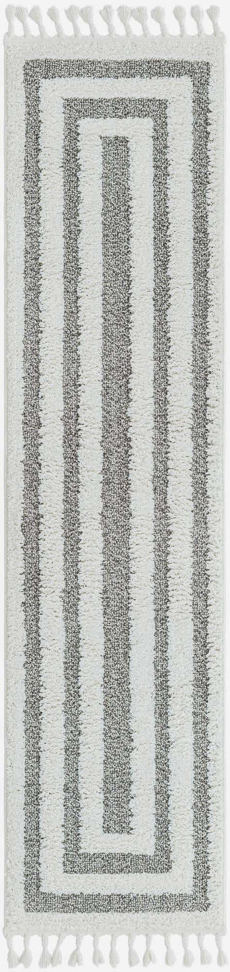 Gray 2' x 8' Boho Runner Area Rug 100% Polyester With Cotton Backing Geometric Modern Boho Bohemian Decor Carpet for Living Rooms Office Dining Kitchen Unique Interior Design for Sale at Rug Engine