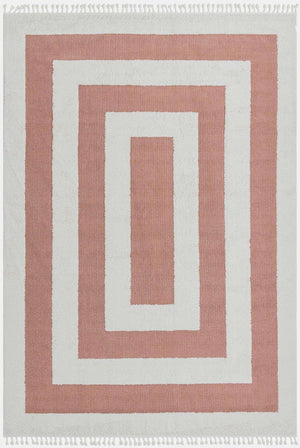 Pink 9' 6 x 14' 3 Boho Rectangle Area Rug 100% Polyester With Cotton Backing Geometric Modern Boho Bohemian Decor Carpet for Living Rooms Office Dining Kitchen Unique Interior Design for Sale at Rug Engine
