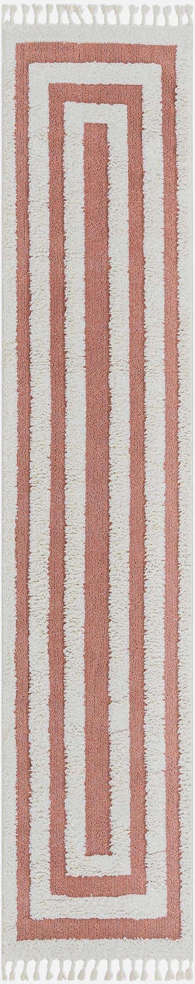 Pink 2' 7 x 12' Boho Runner Area Rug 100% Polyester With Cotton Backing Geometric Modern Boho Bohemian Decor Carpet for Living Rooms Office Dining Kitchen Unique Interior Design for Sale at Rug Engine