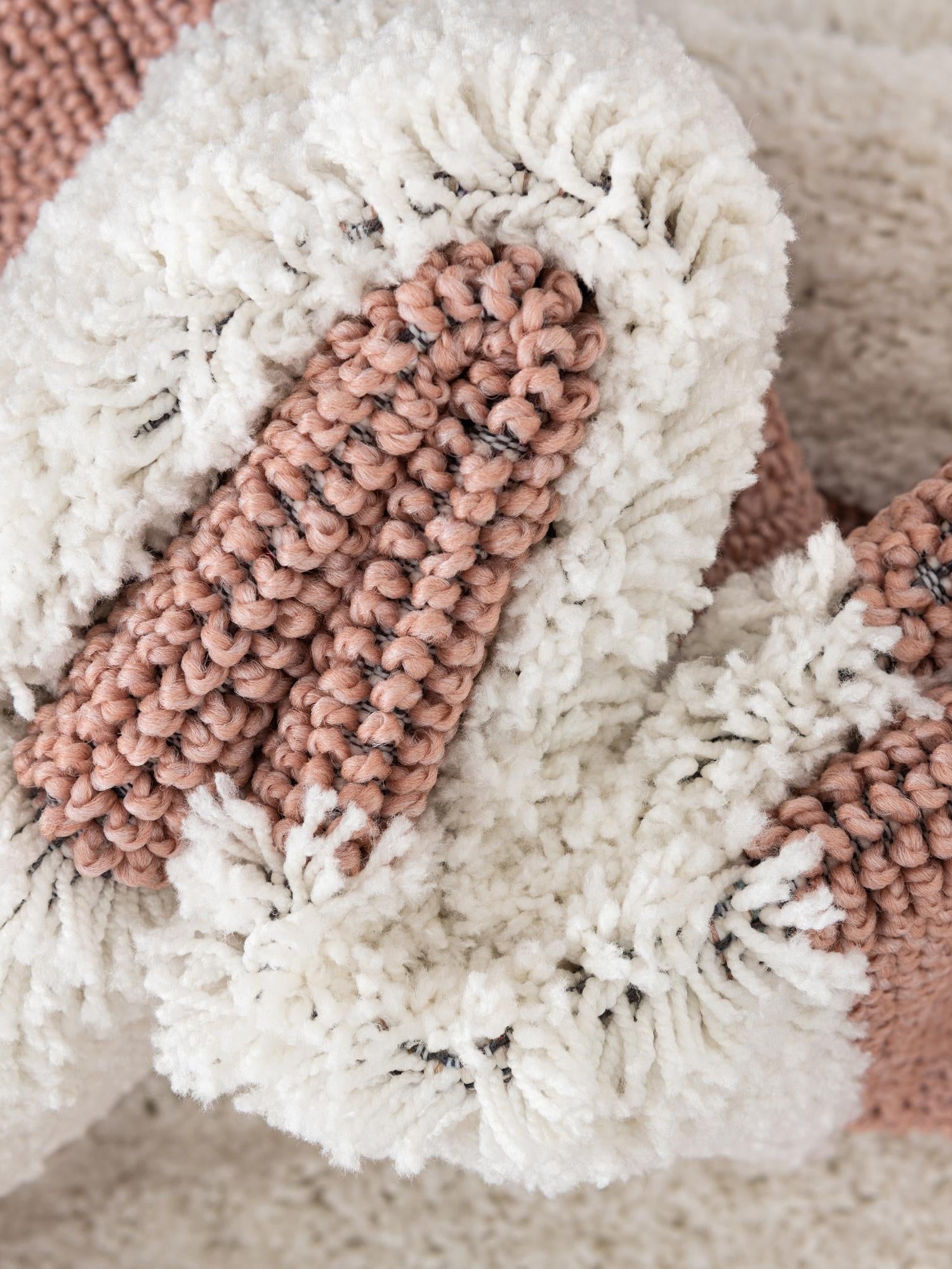 Pink 5' 3 x 5' 3 Boho Round Area Rug 100% Polyester With Cotton Backing Geometric Modern Boho Bohemian Decor Carpet for Living Rooms Office Dining Kitchen Unique Interior Design for Sale at Rug Engine