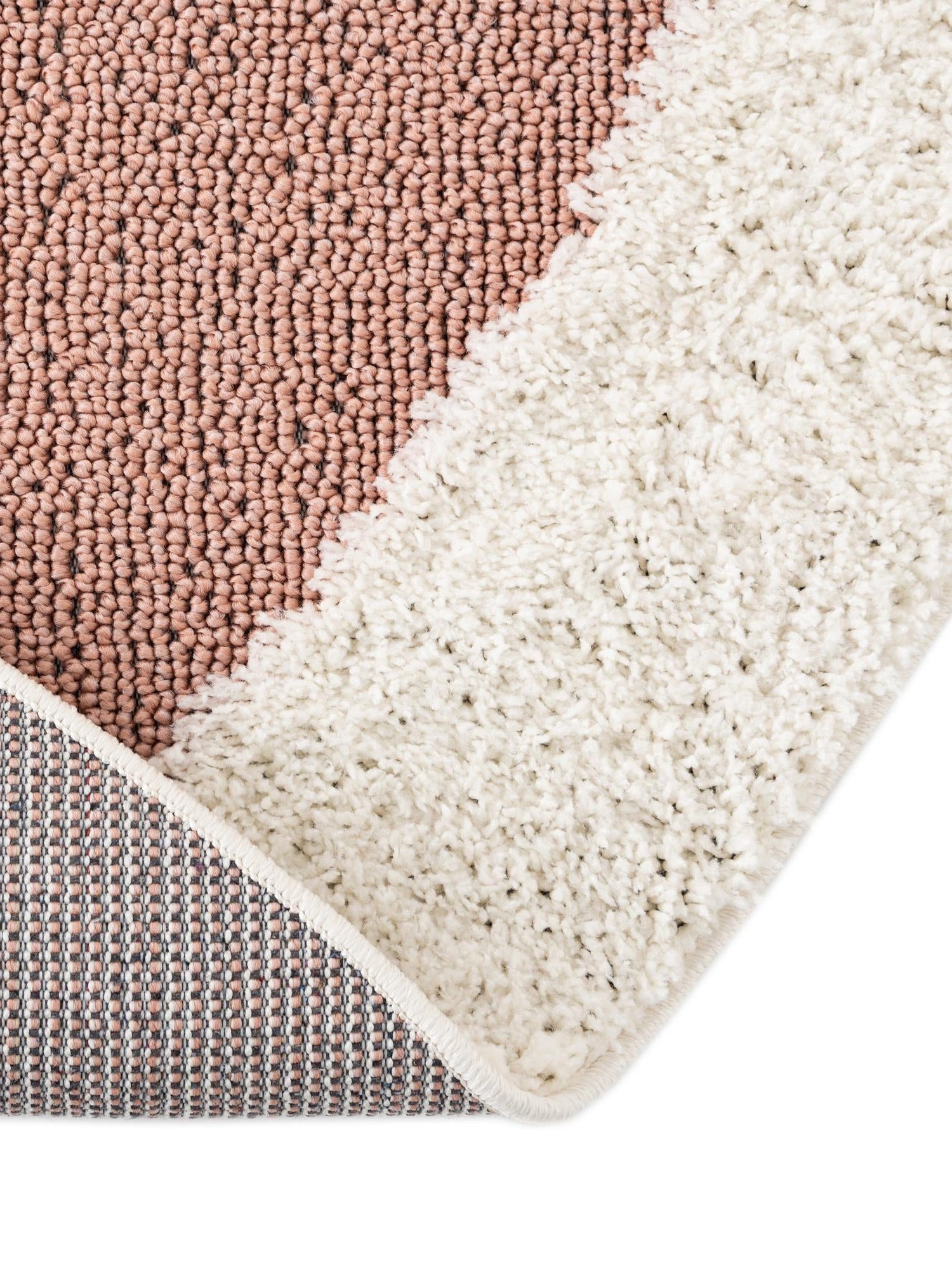 Pink 5' 3 x 5' 3 Boho Round Area Rug 100% Polyester With Cotton Backing Geometric Modern Boho Bohemian Decor Carpet for Living Rooms Office Dining Kitchen Unique Interior Design for Sale at Rug Engine