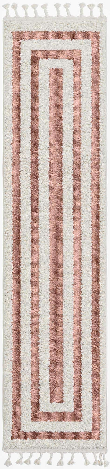 Pink 2' x 8' Boho Runner Area Rug 100% Polyester With Cotton Backing Geometric Modern Boho Bohemian Decor Carpet for Living Rooms Office Dining Kitchen Unique Interior Design for Sale at Rug Engine