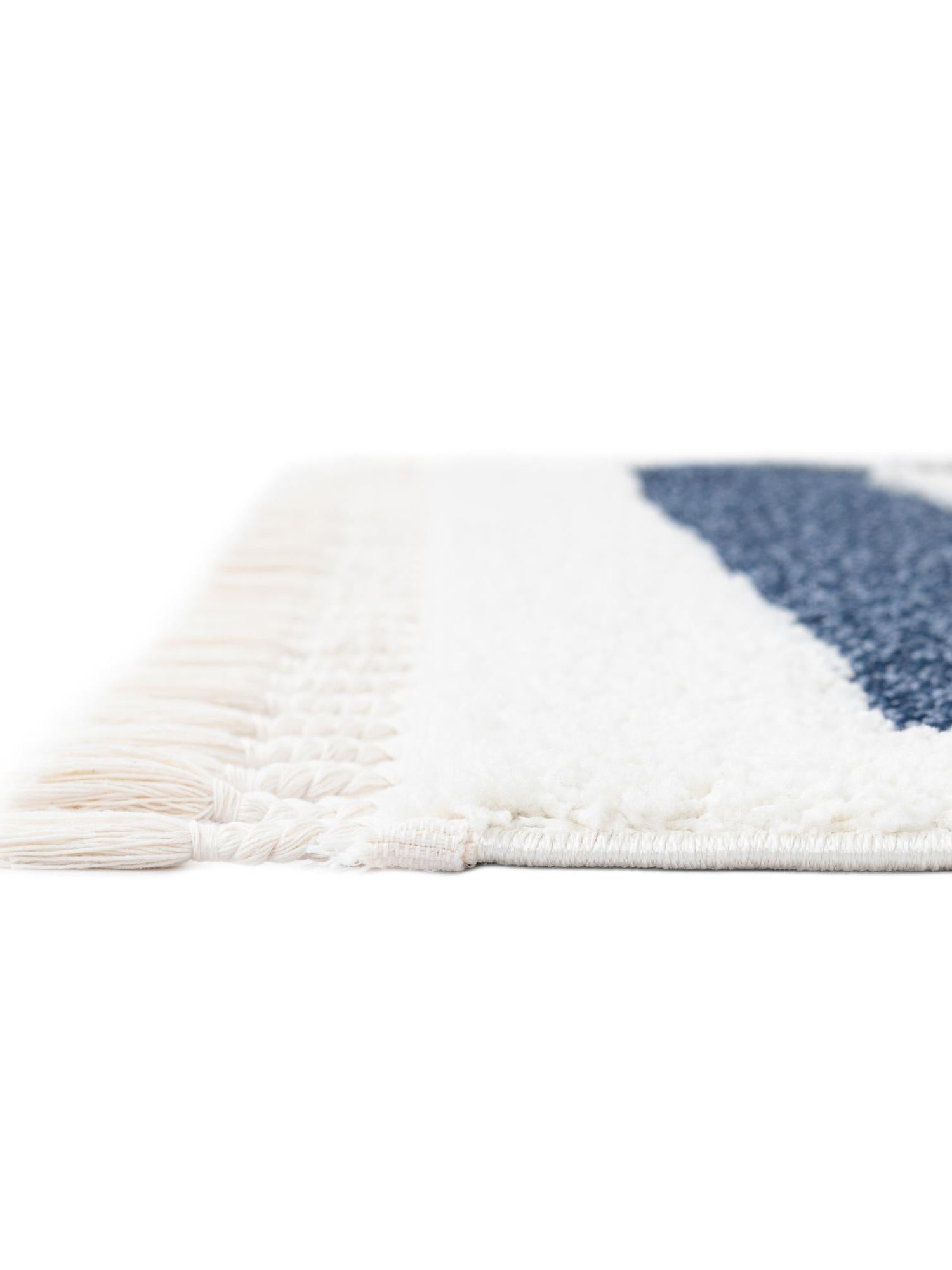 Blue 2' x 4' 1 Boho Runner Area Rug 100% Polyester With Cotton Backing Geometric Modern Boho Bohemian Decor Carpet for Living Rooms Office Dining Kitchen Unique Interior Design for Sale at Rug Engine