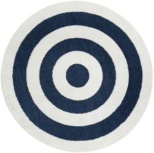 Blue 7' 10 x 7' 10 Boho Round Area Rug 100% Polyester With Cotton Backing Geometric Modern Boho Bohemian Decor Carpet for Living Rooms Office Dining Kitchen Unique Interior Design for Sale at Rug Engine