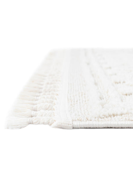 Ivory 9' 6 x 14' 3 Boho Rectangle Area Rug 100% Polyester With Cotton Backing Geometric Modern Boho Bohemian Decor Carpet for Living Rooms Office Dining Kitchen Unique Interior Design for Sale at Rug Engine