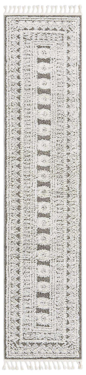 Gray 2' 7 x 12' Boho Runner Area Rug 100% Polyester With Cotton Backing Geometric Modern Boho Bohemian Decor Carpet for Living Rooms Office Dining Kitchen Unique Interior Design for Sale at Rug Engine