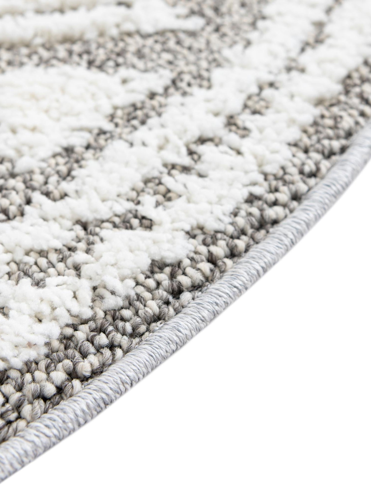 Gray 7' 10 x 7' 10 Boho Round Area Rug 100% Polyester With Cotton Backing Geometric Modern Boho Bohemian Decor Carpet for Living Rooms Office Dining Kitchen Unique Interior Design for Sale at Rug Engine