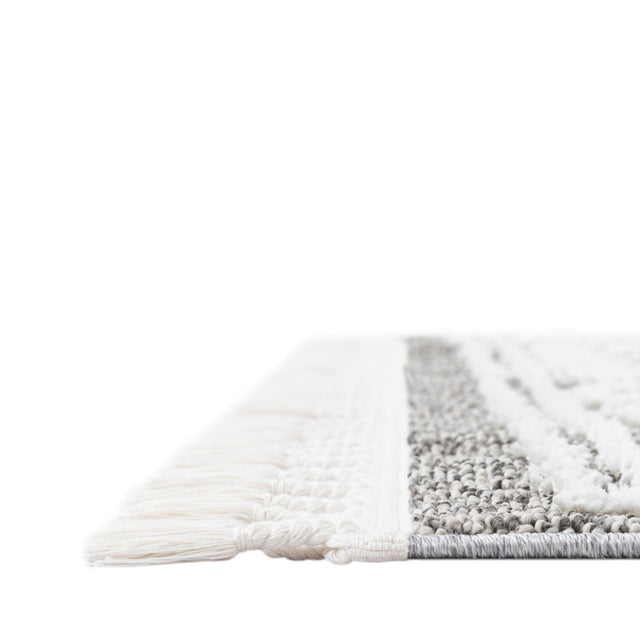 Gray 9' 6 x 14' 3 Boho Rectangle Area Rug 100% Polyester With Cotton Backing Geometric Modern Boho Bohemian Decor Carpet for Living Rooms Office Dining Kitchen Unique Interior Design for Sale at Rug Engine