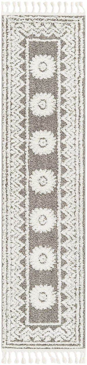 Gray 2' x 8' Boho Runner Area Rug 100% Polyester With Cotton Backing Geometric Modern Boho Bohemian Decor Carpet for Living Rooms Office Dining Kitchen Unique Interior Design for Sale at Rug Engine