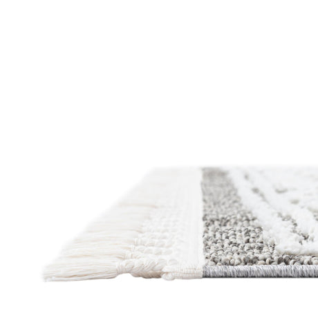 Gray 7' 10 x 7' 10 Boho Square Area Rug 100% Polyester With Cotton Backing Geometric Modern Boho Bohemian Decor Carpet for Living Rooms Office Dining Kitchen Unique Interior Design for Sale at Rug Engine