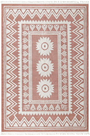 Pink 9' 6 x 14' 3 Boho Rectangle Area Rug 100% Polyester With Cotton Backing Geometric Modern Boho Bohemian Decor Carpet for Living Rooms Office Dining Kitchen Unique Interior Design for Sale at Rug Engine